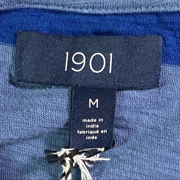 Short Sleeve Tee Shirt, Rugby Striped Crew Neck, 100% Cotten, 1901 by Nordstrom - Picture 9 of 9